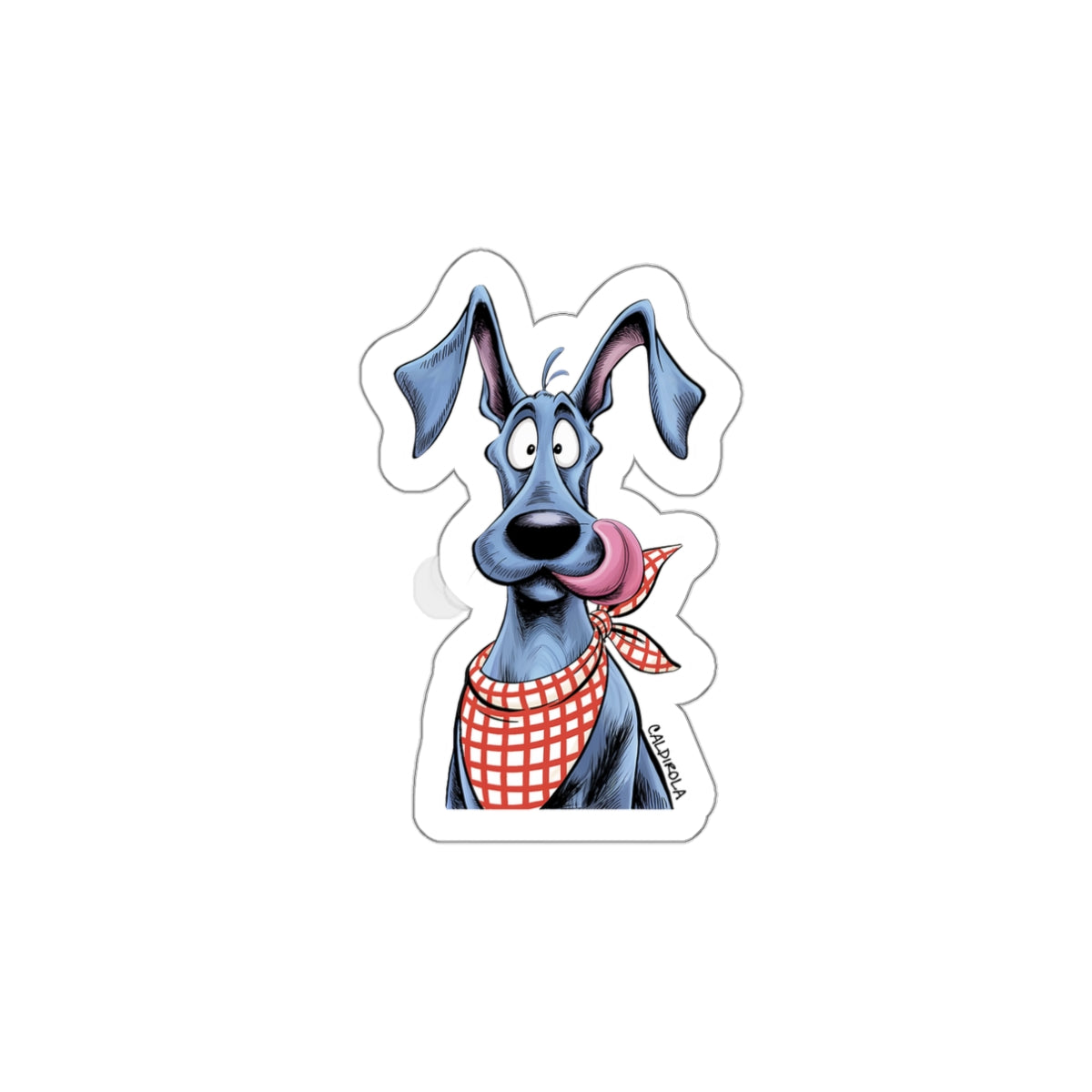Dane – Steak Face – Mini Sticker (3x3 Funny Dog Decal)