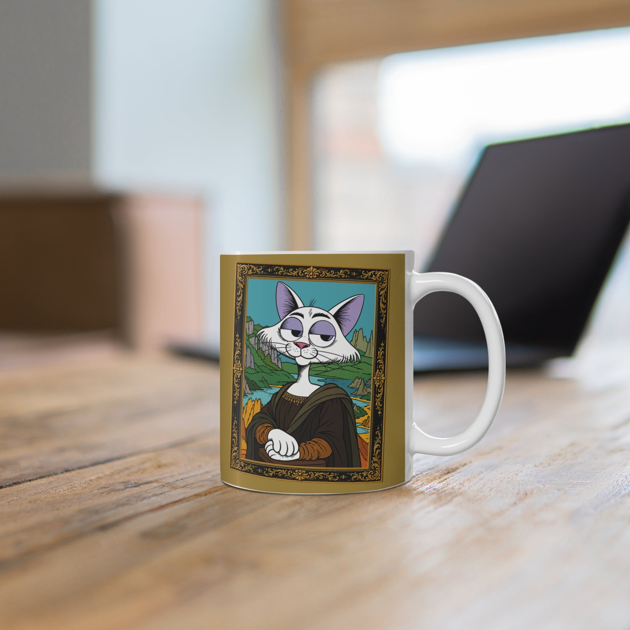 Katt Is... Meowna Lisa – Katt Coffee Mug