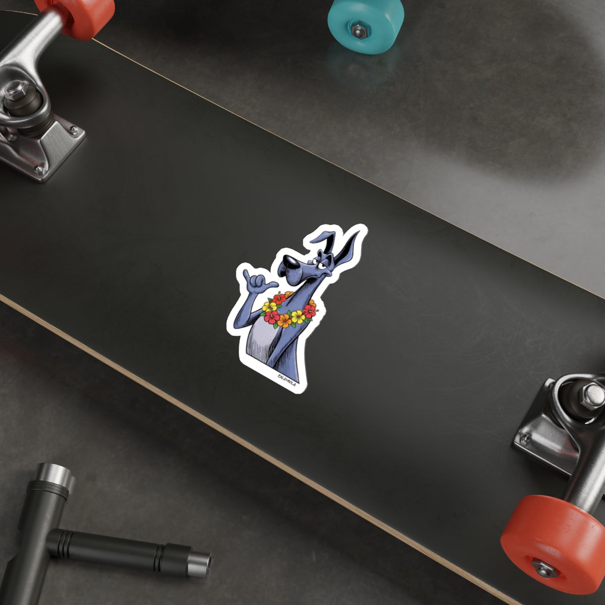 Dane Shaka Decal – Hawaiian Great Dane Sticker (5x5)