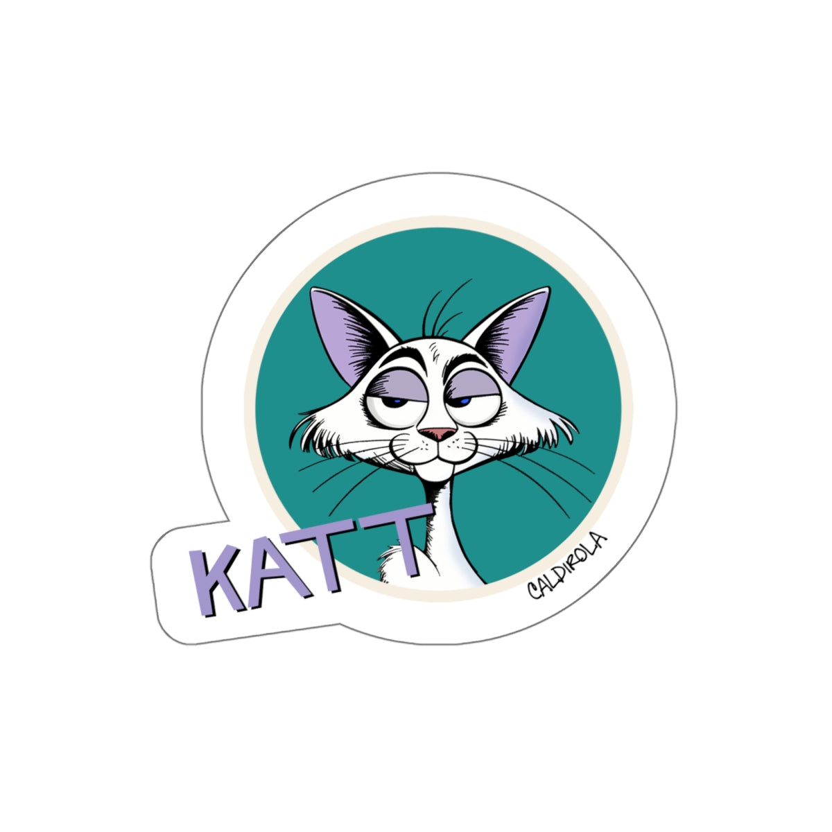 Katt  - Sticker – Attitude Cat Decal (5x5)