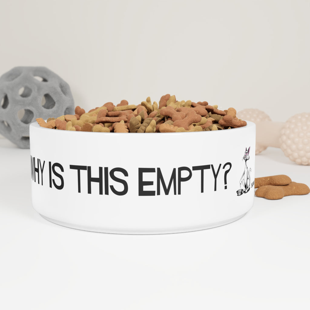 Why Is This Empty? Cat Bowl – Funny Cat Food Bowl – Katt Design