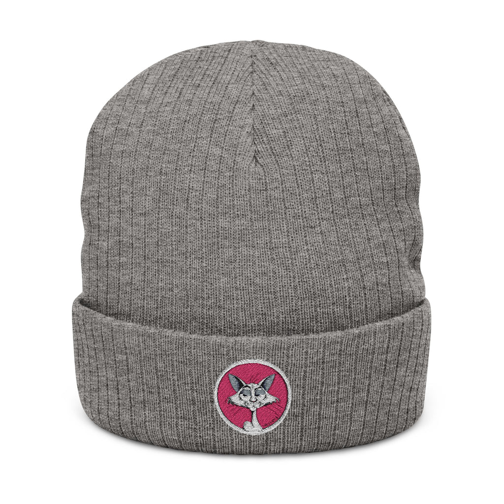 The "Katt" Premium Ribbed Beanie // Flamingo Edition
