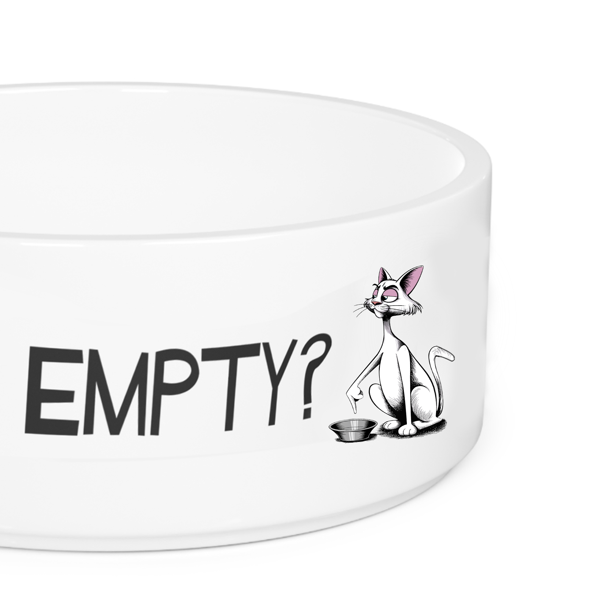 Why Is This Empty? Cat Bowl – Funny Cat Food Bowl – Katt Design