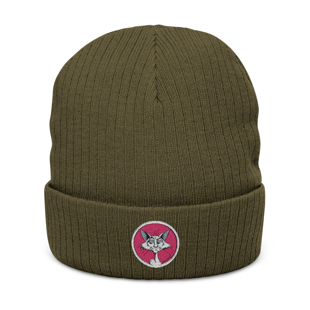The "Katt" Premium Ribbed Beanie // Flamingo Edition