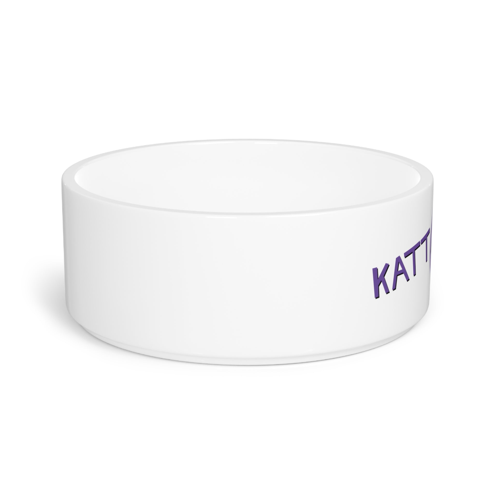Katt - Katt with Name White Ceramic Cat Bowl