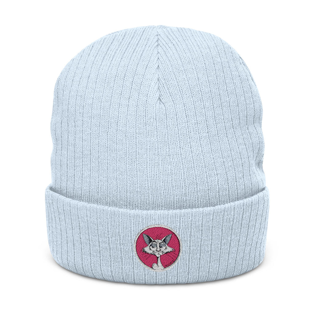 The "Katt" Premium Ribbed Beanie // Flamingo Edition